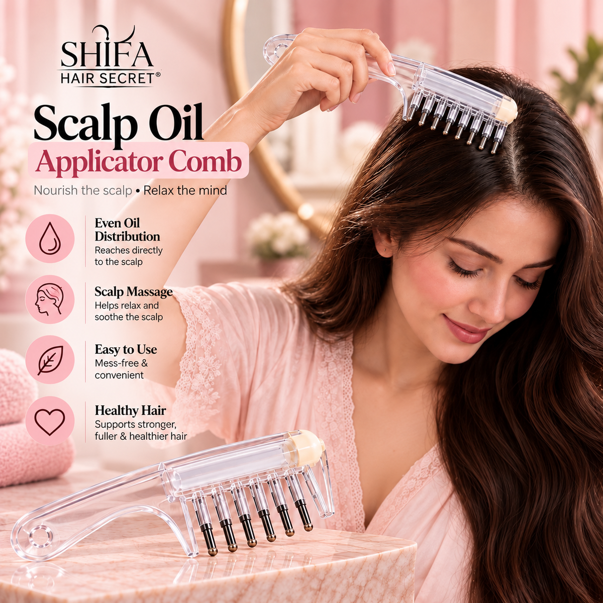 Scalp Oil Applicator Comb